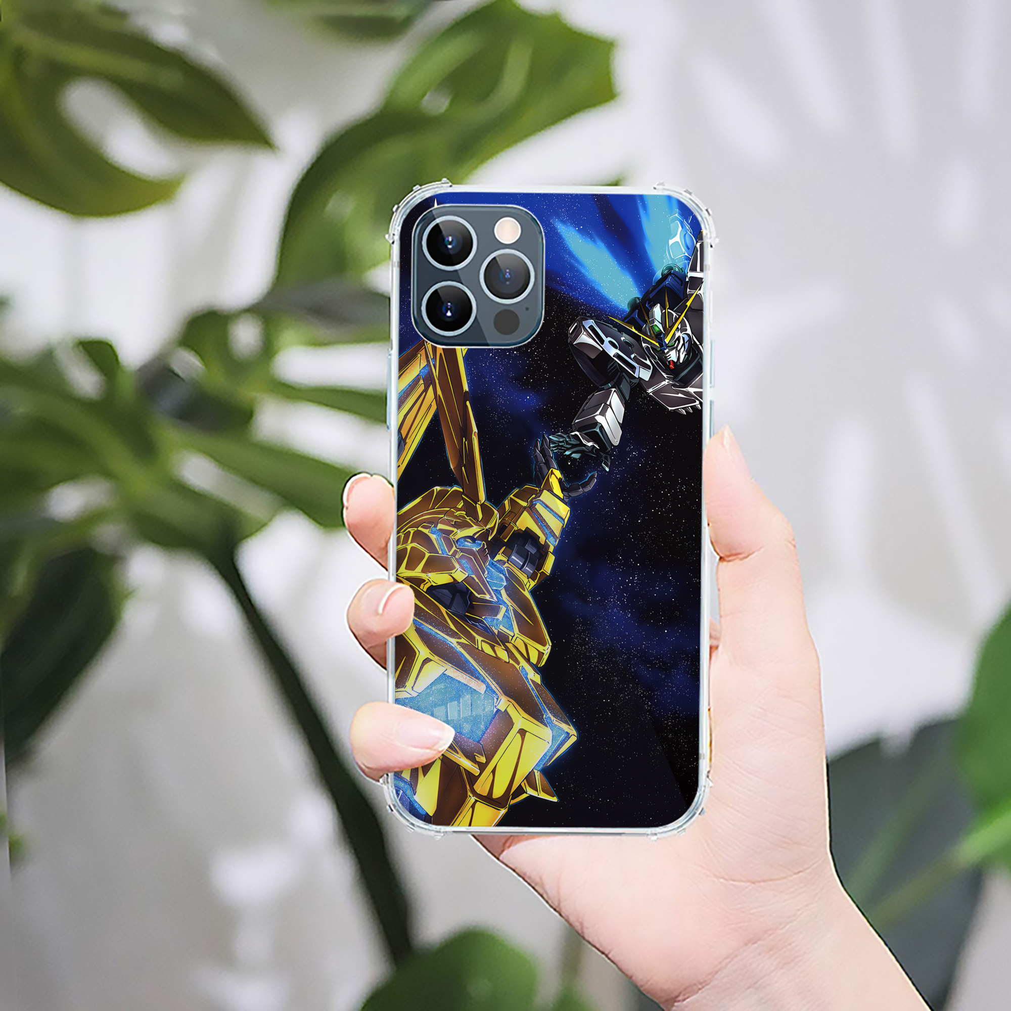 （画像用） 機動戦士ガンダム Mobile Suit Gundam 【iPhone 12シリーズ対応】透明スマホケース（クリアソフトケース）